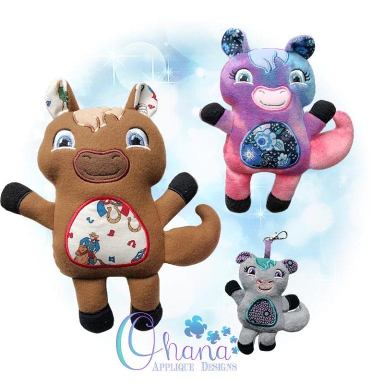 Sprinkles Horse Stuffie Embroidery