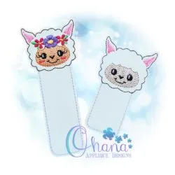 Llama Bookmark Embroidery Design