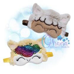 Llama Sleep Mask Embroidery