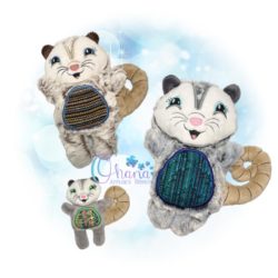 Possum Stuffie Embroidery Design