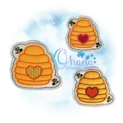 Beehive Feltie Embroidery Design