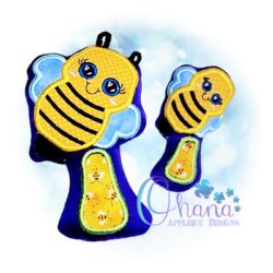 Bee Rattle Embroidery Design