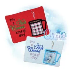 Cocoa Mug Rug Embroidery