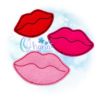 Kissing Lips Feltie Embroidery