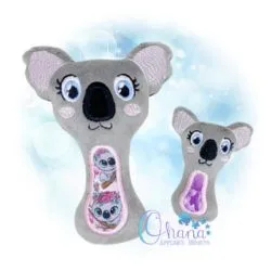 OAD Koala Rattle LA 80072 Koala Rattle Embroidery Design