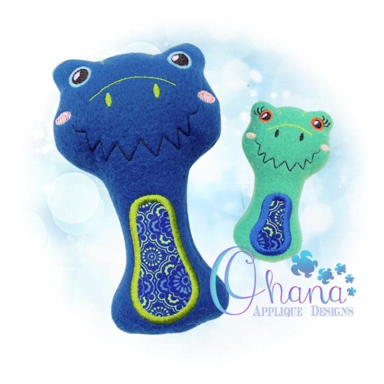 Rexi T Rex Rattle Embroidery