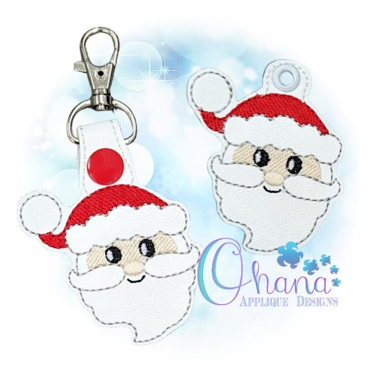 Santa Key Chain Embroidery