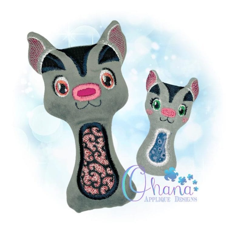 Sugar Glider Rattle Embroidery