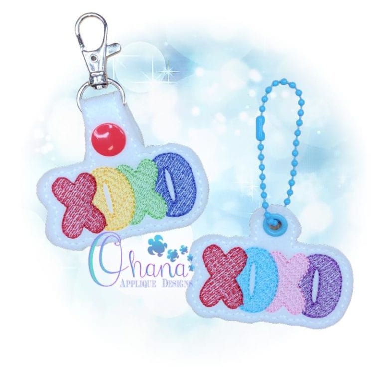 XOXO Key Chain Embroidery