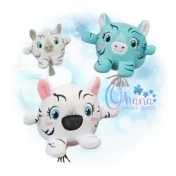 OAD Ball Zebra Stuffie EC 80072 Ball Zebra Stuffie Embroidery