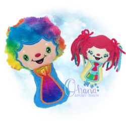 Clown Rattle Embroidery Design