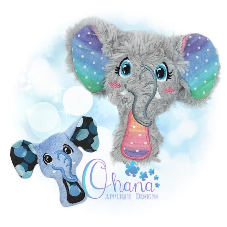 Elephant Rattle Embroidery Design