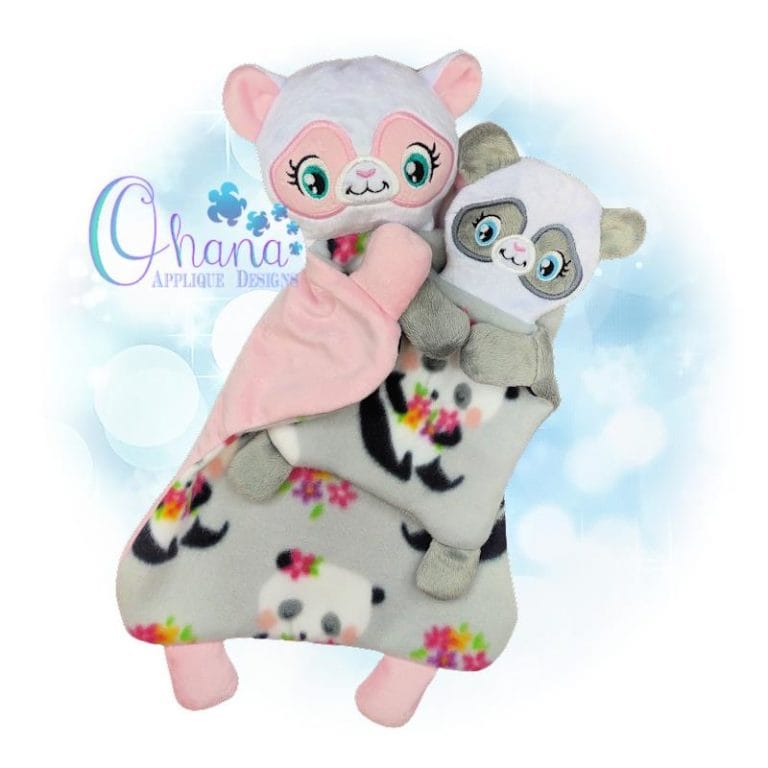 Panda Lovey Embroidery Design