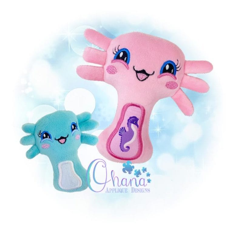 Axolotl Rattle Embroidery Design