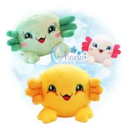 Ball Axolotl Stuffie Embroidery