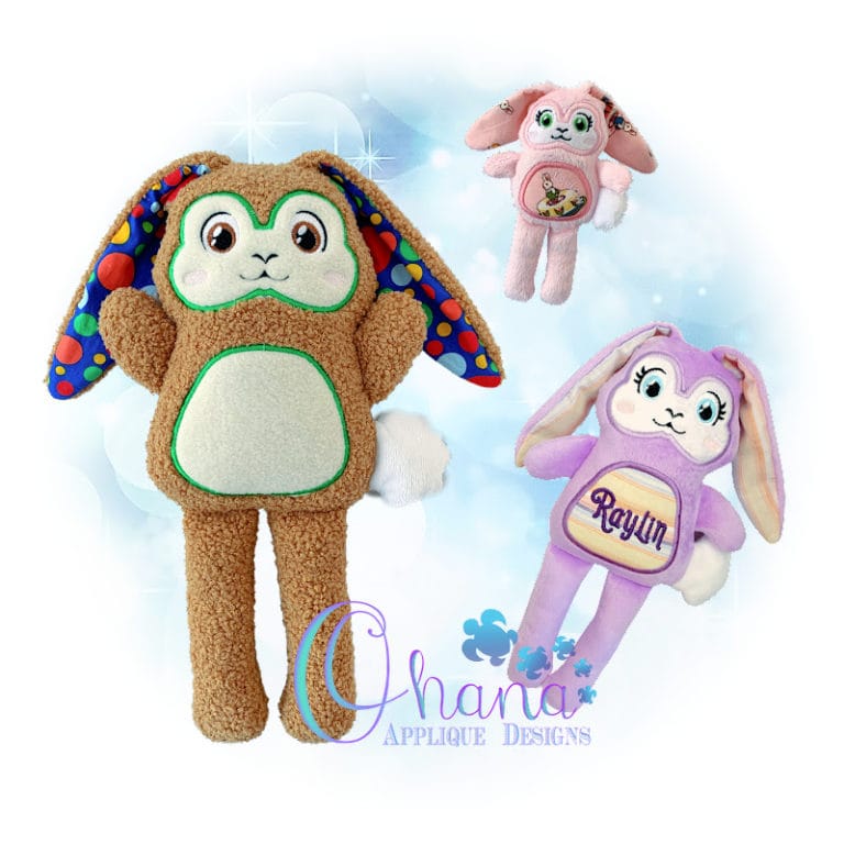 Cheeky Bunny Stuffie Embroidery