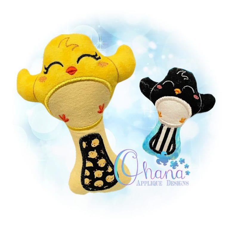 Chick Rattle Embroidery Design