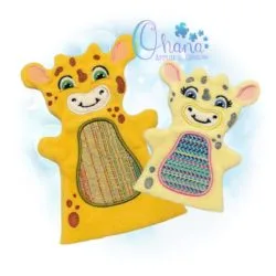 Giraffe Hand Puppet Embroidery