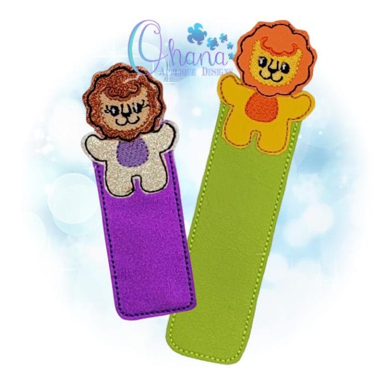 Standing Lion Bookmark Embroidery