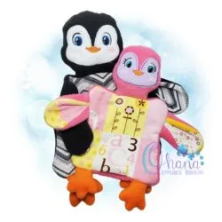 Penguin Lovey Embroidery Design