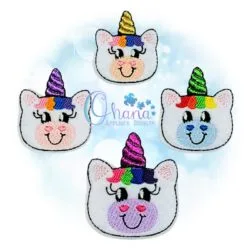 OAD Skittles Unicorn Feltie MB 80072 Skittles Unicorn Feltie Embroidery