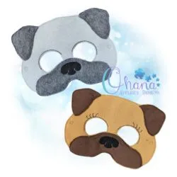 OAD Bulldog PM RD 80072 Bulldog Pretend Mask Embroidery