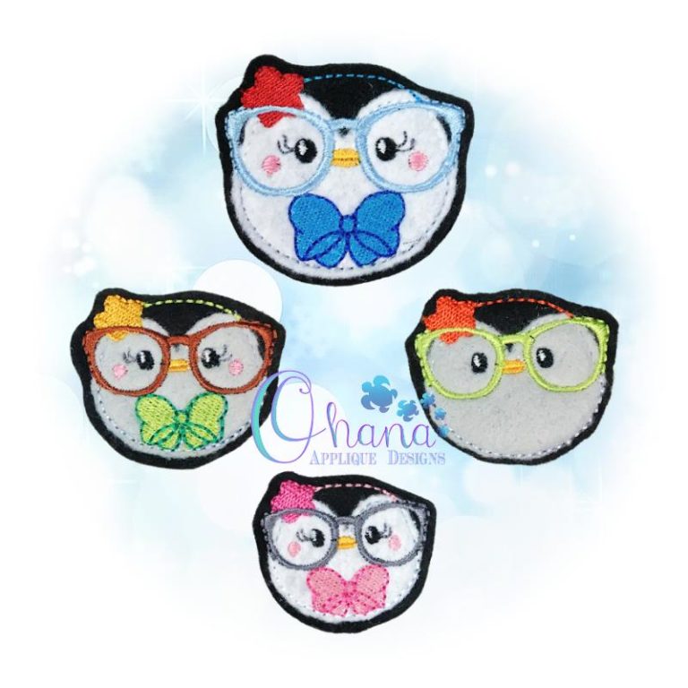 Geeky Penguin Feltie Embroidery