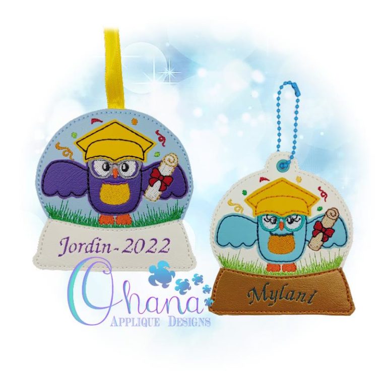 Graduate Owl Ornament Embroidery