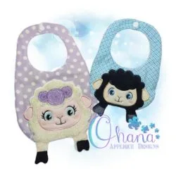 OAD Sheep Bib BR 80072 Lamb Bib Embroidery Design
