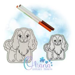 Spaniel Flat Coloring Doll