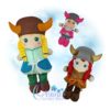 Viking Girl Stuffie Embroidery