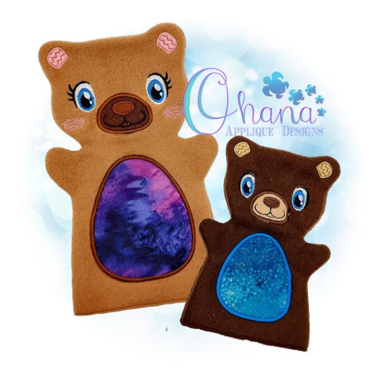 Bear Hand Puppet Embroidery