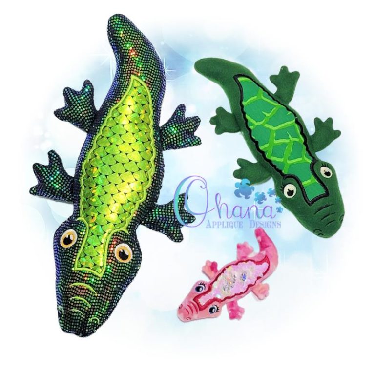 Crocodile Stuffie Embroidery Design
