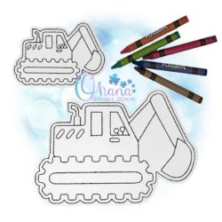 Excavator Flat Coloring Doll