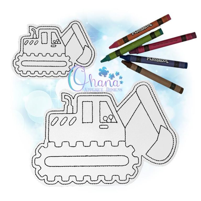Excavator Flat Coloring Doll