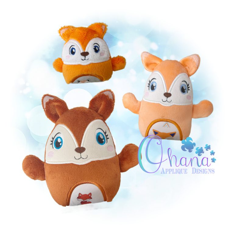 Fox Eggie Stuffie Embroidery