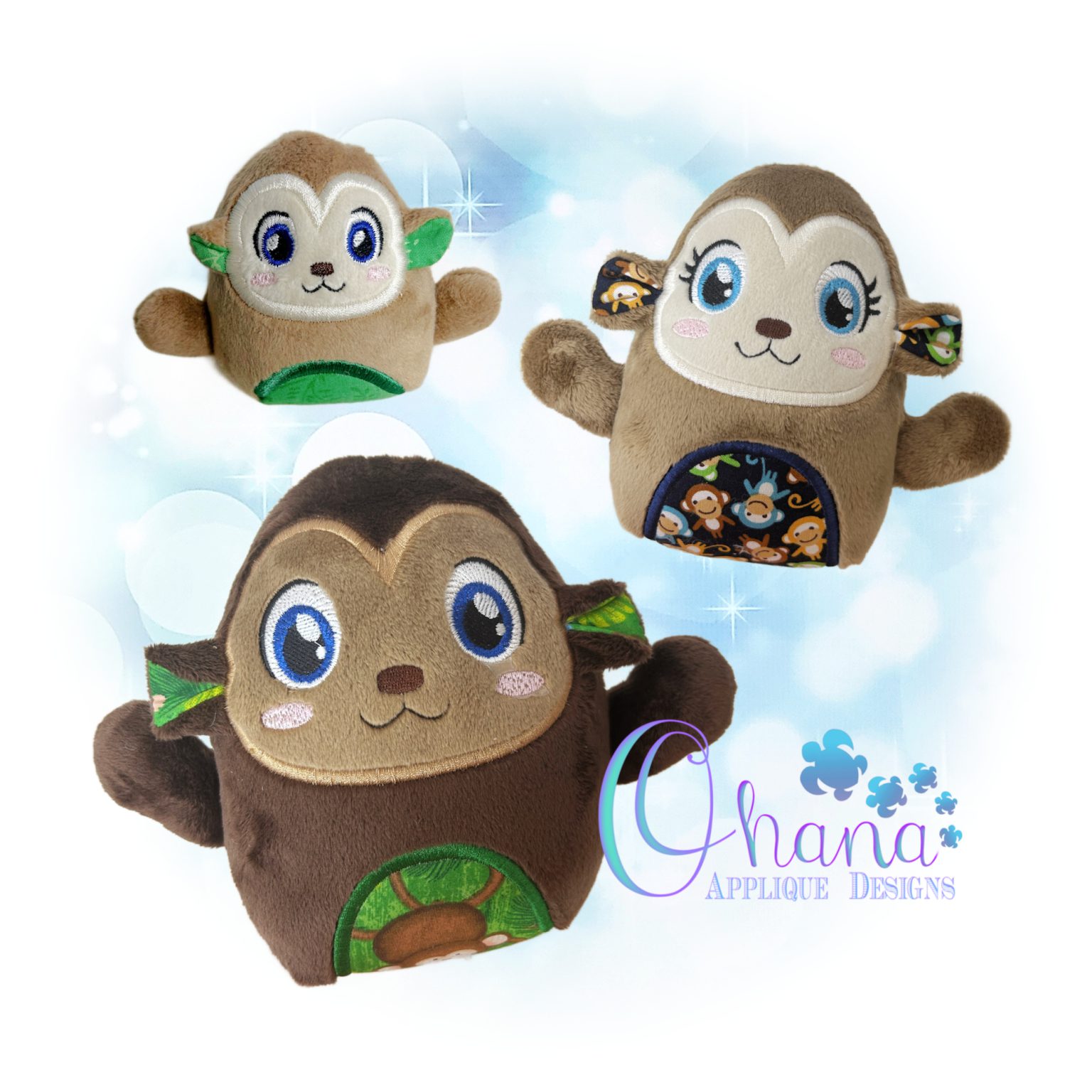 OAD Monkey Eggie Stuffie 2000 copy Monkey Eggie Stuffie Embroidery