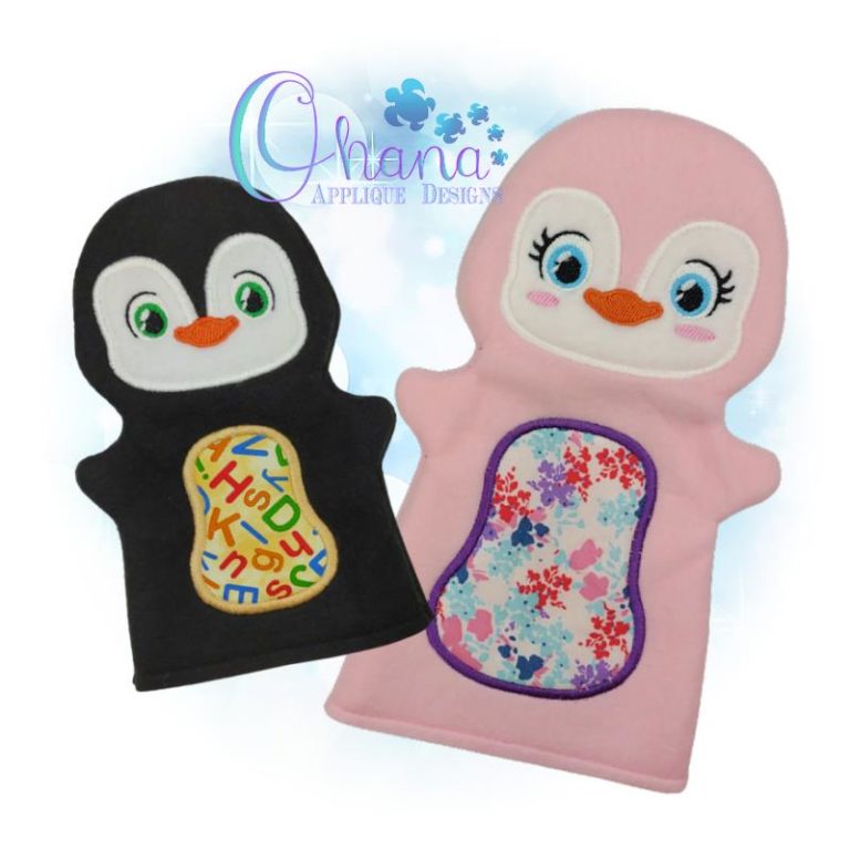 Penguin Hand Puppet Embroidery
