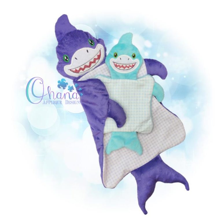 Shark Lovey Embroidery Design
