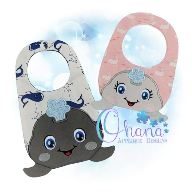 Whale Bib Embroidery Design