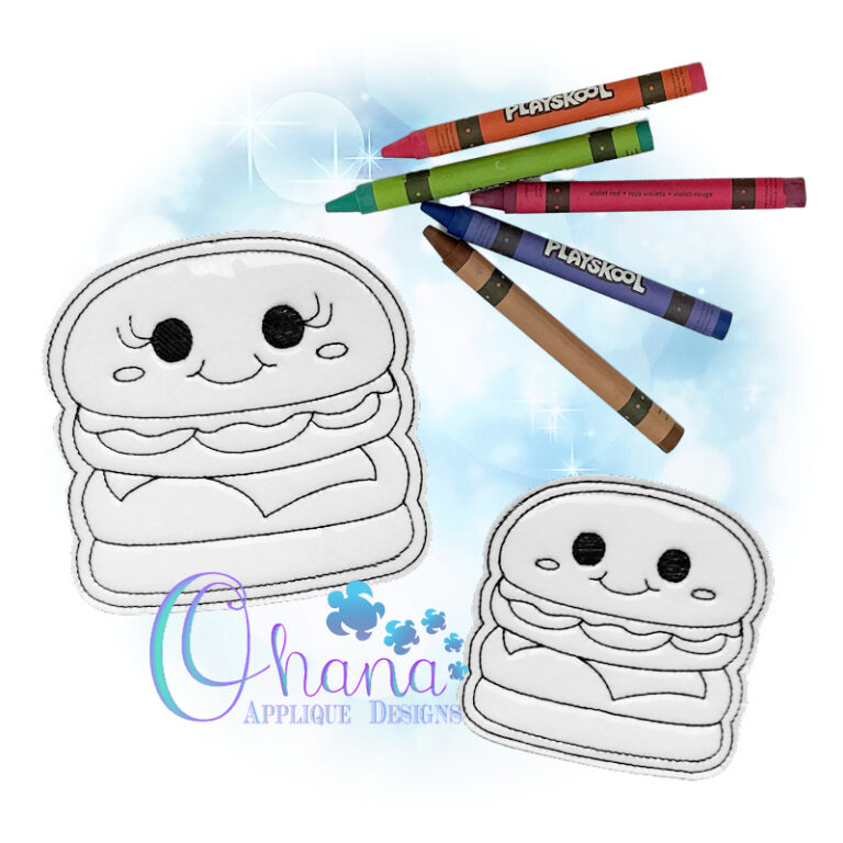 Burger Flat Coloring Doll