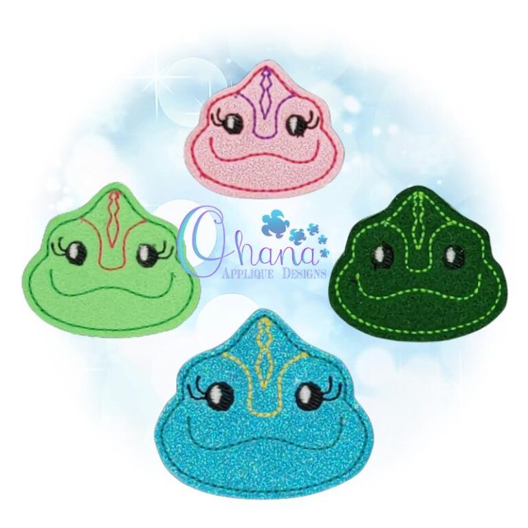 Chameleon Feltie Embroidery Design