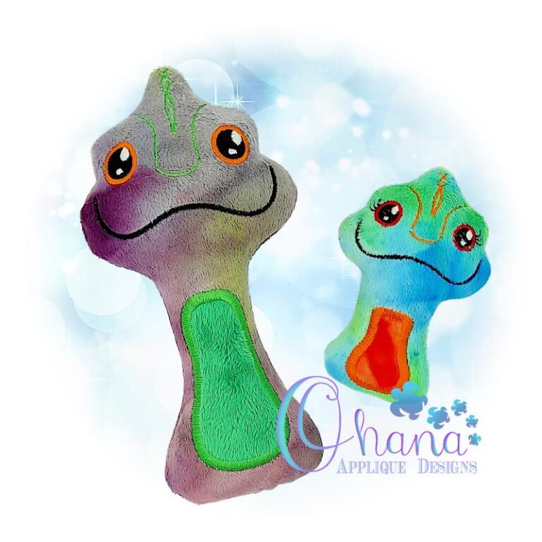 Chameleon Rattle Embroidery Design