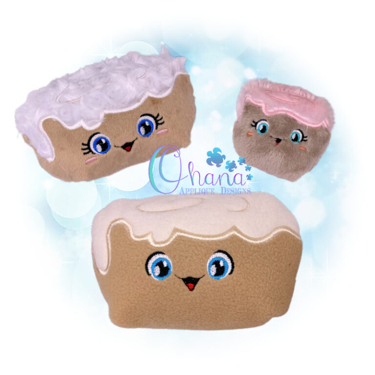 Cinnamon Bun Stuffie Embroidery