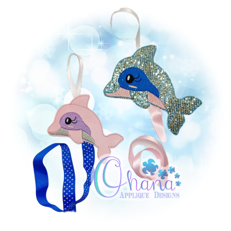 Dolphin Bow Holder Embroidery