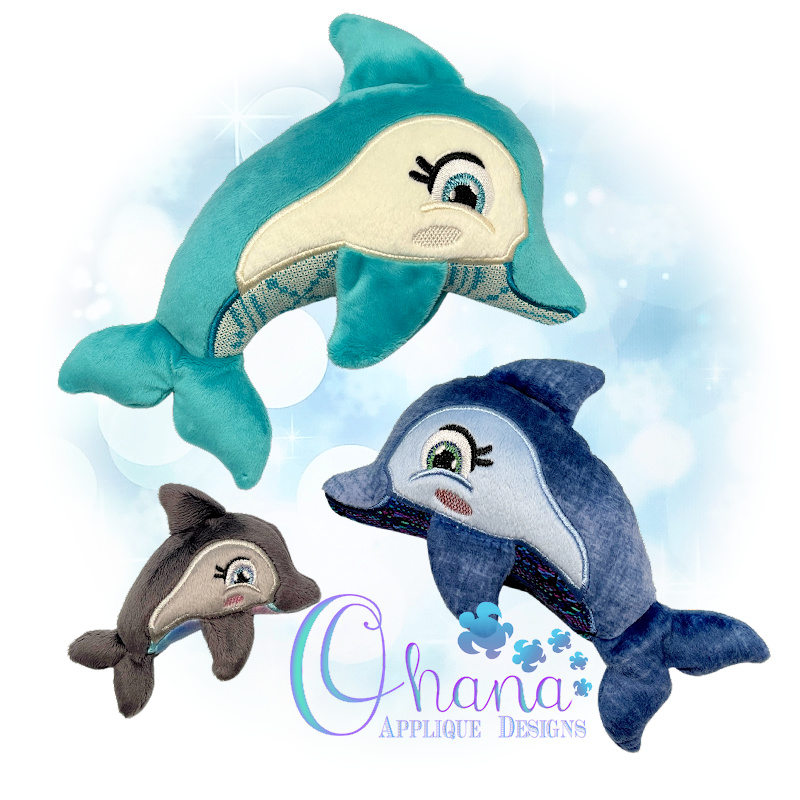 Dolphin Stuffie Embroidery Design