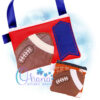 Football Zipper Bag Embroidery