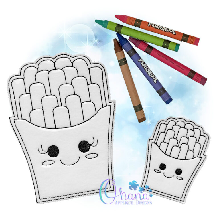 Fries Flat Coloring Doll