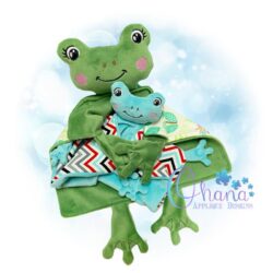 Frog Lovey Embroidery Design