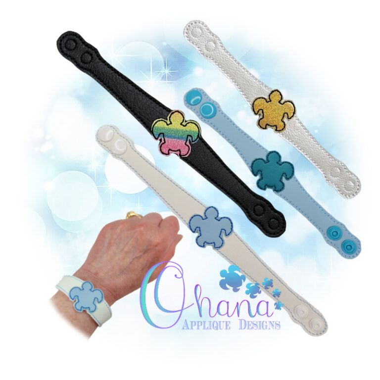 Honu Wristlet Bracelet Embroidery